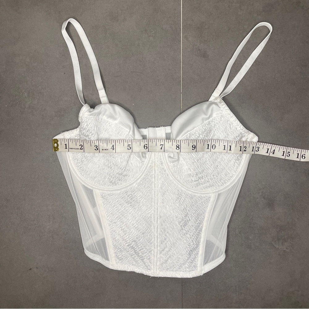 Sheer‎ Lace White Corset Top - Picture 4 of 5